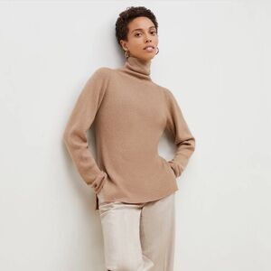 NEW M.M. LaFleur McKenzie Cashmere Sweater in Deep Flax, Size XL